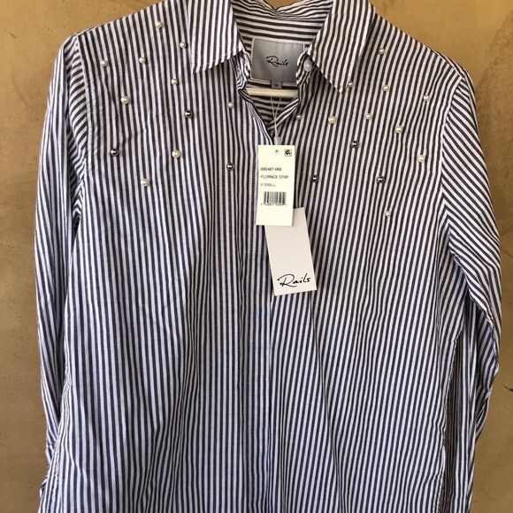 Rails striped beaded button down - Picture 5 of 7